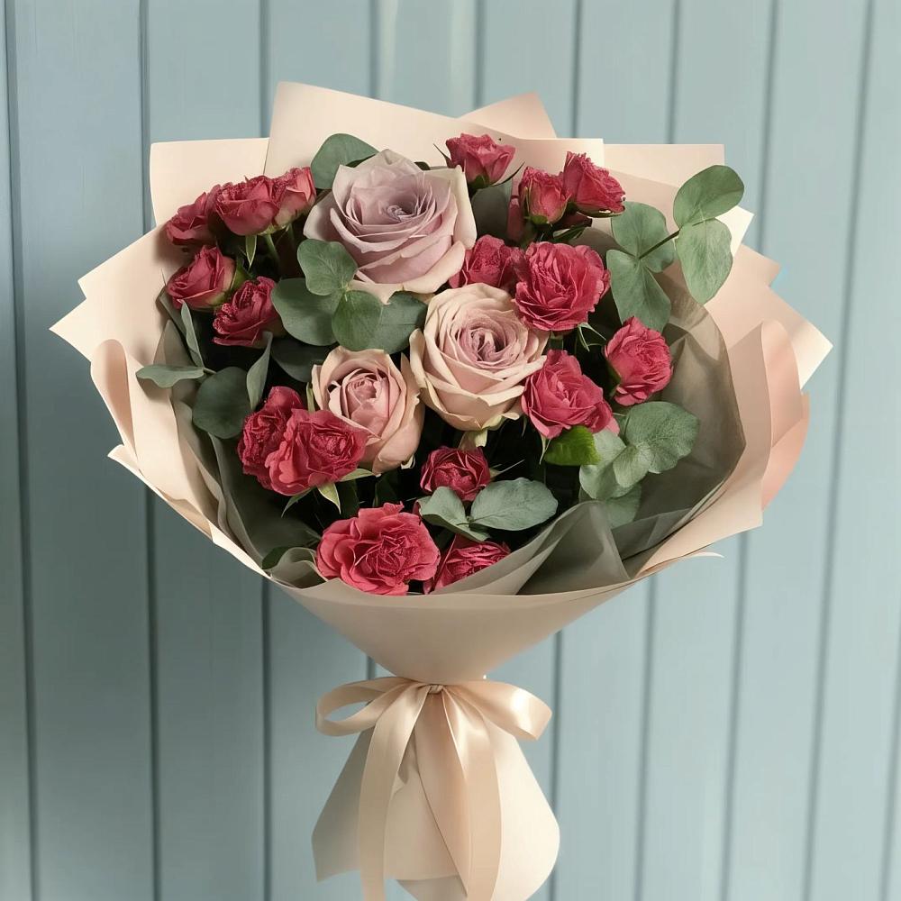 Букет цветов из: Гвоздики и Розы в Сельниково
