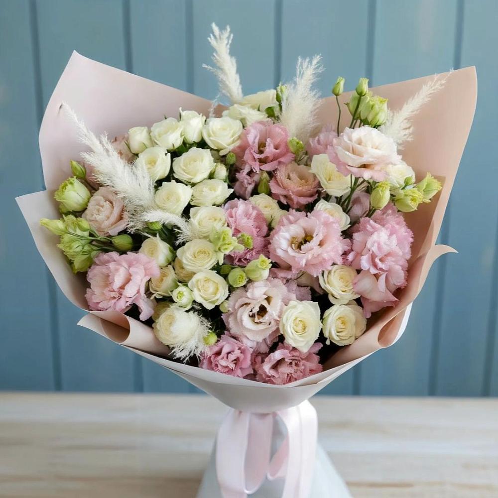 Букет цветов из: Альстромерии и Розы в Сельниково