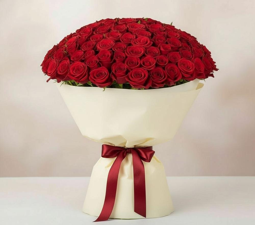 Букет 101 Красная роза Милано в Сельниково
