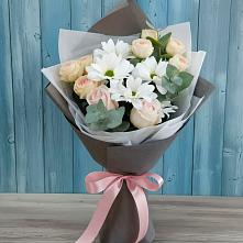 Букет цветов из:  Хризантемы и Розы в Сельниково