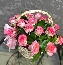 Цветочная композиция из Розы в корзине #REPLACE_PRED# Сельниково