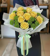 Букет цветов из:  Хризантемы и Розы #REPLACE_PRED# Сельниково