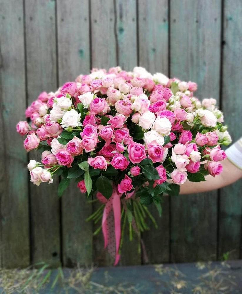 Букет Розовые кустовые розы Натали и Лав Лидия в Сельниково