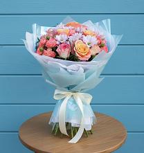 Букет цветов из:  Хризантемы и Розы в Сельниково