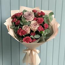 Букет цветов из:  Гвоздики и Розы #REPLACE_PRED# Сельниково