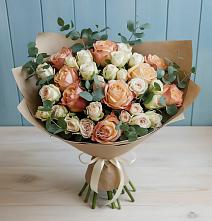Букет цветов из:  Альстромерии и Розы #REPLACE_PRED# Сельниково